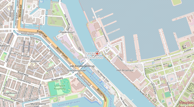 Kaart van de omgeving van de melding