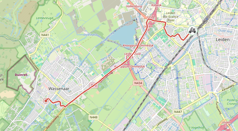 Kaart van de omgeving van de melding