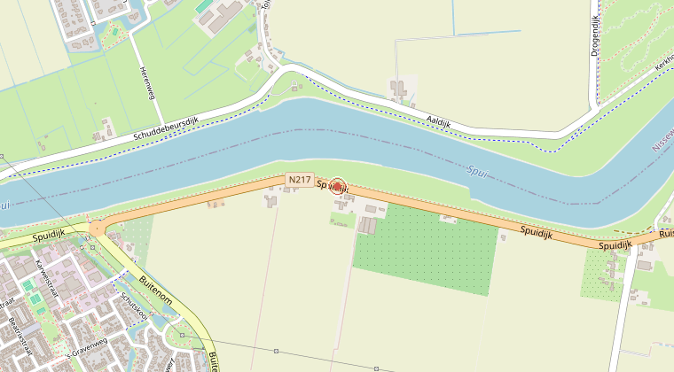 Kaart van de omgeving van de melding