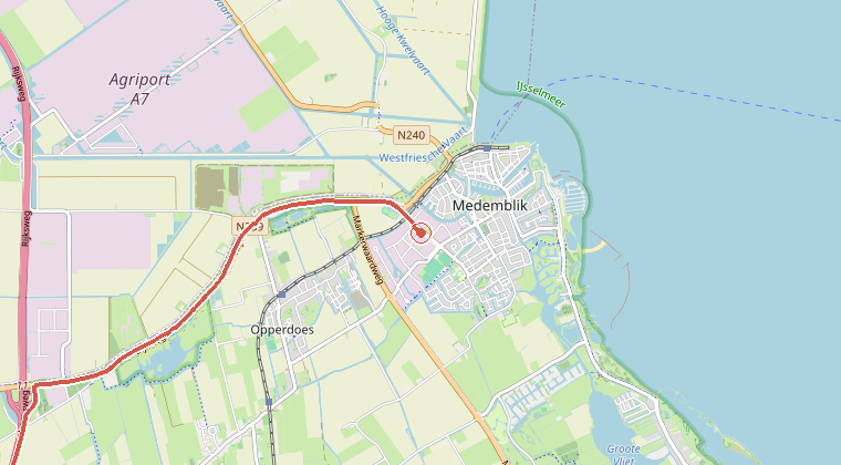 Kaart van de omgeving van de melding
