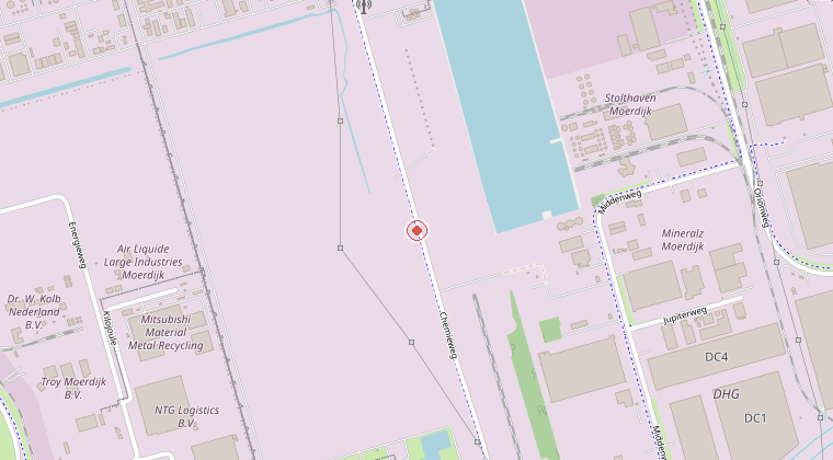 Kaart van de omgeving van de melding