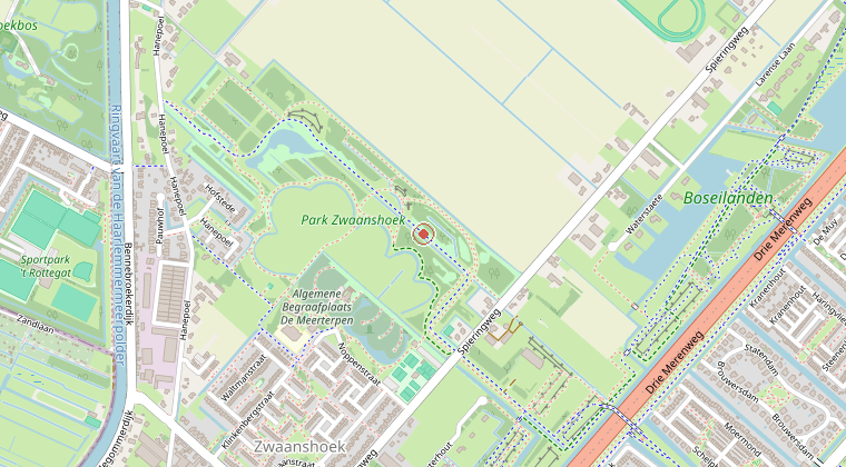 Kaart van de omgeving van de melding