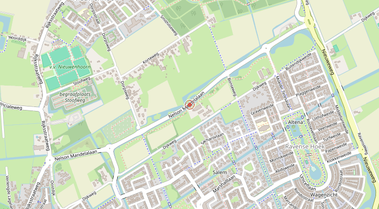 Kaart van de omgeving van de melding