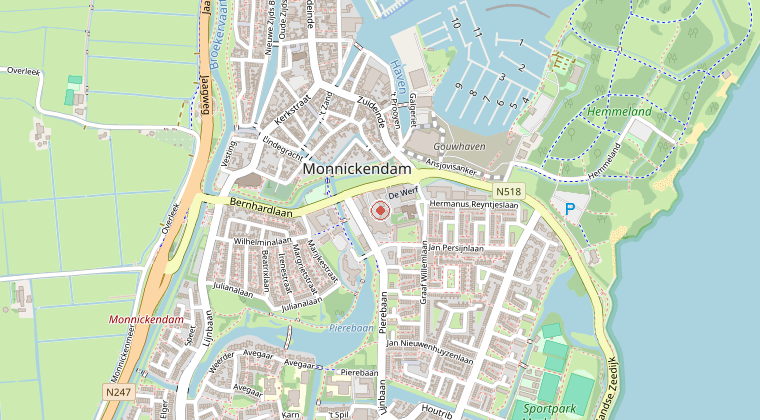 Kaart van de omgeving van de melding