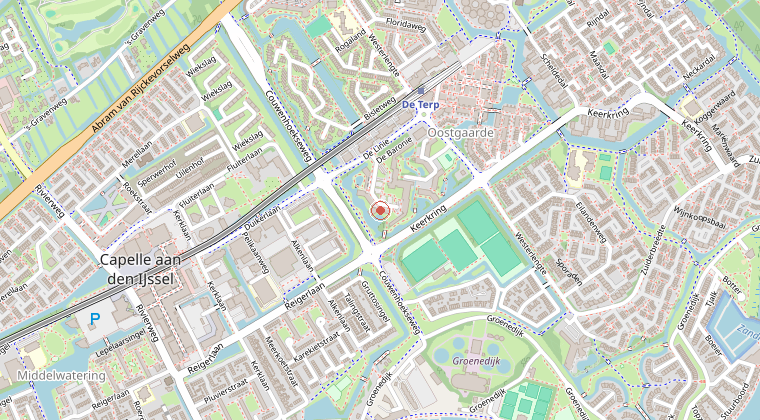 Kaart van de omgeving van de melding