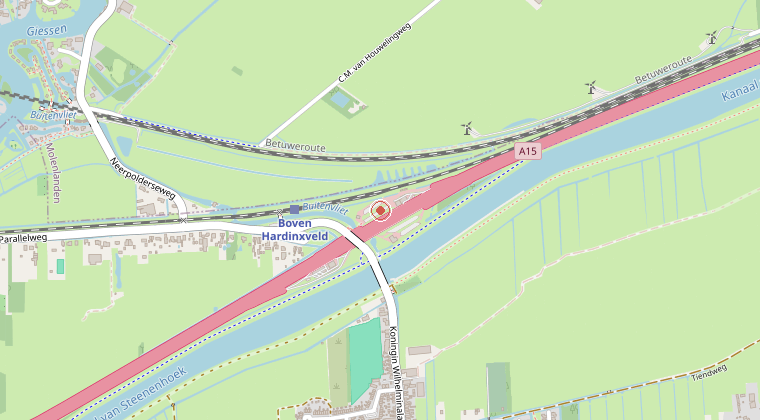 Kaart van de omgeving van de melding