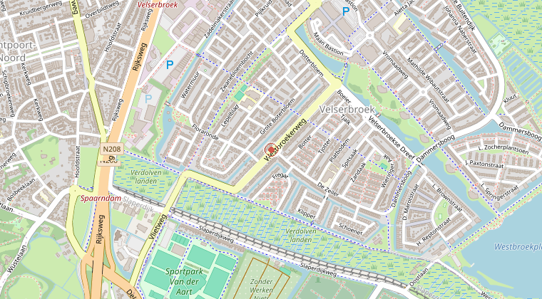 Kaart van de omgeving van de melding