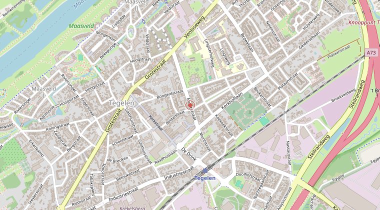 Kaart van de omgeving van de melding