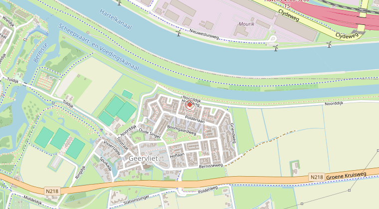 Kaart van de omgeving van de melding