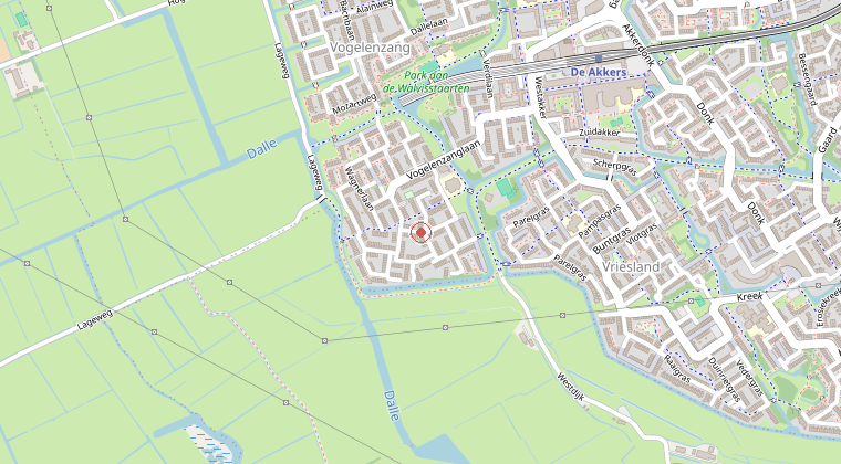 Kaart van de omgeving van de melding