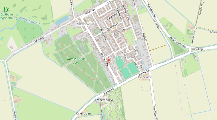 Kaart van de omgeving van de melding