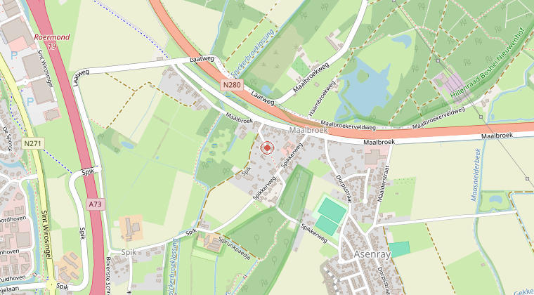 Kaart van de omgeving van de melding