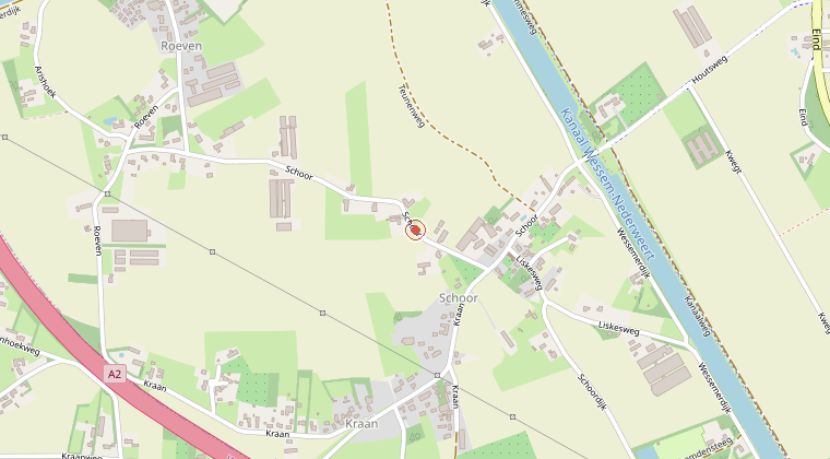 Kaart van de omgeving van de melding