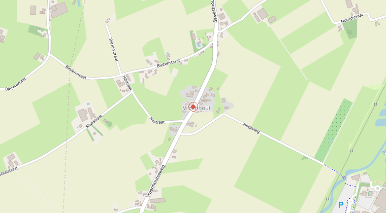 Kaart van de omgeving van de melding