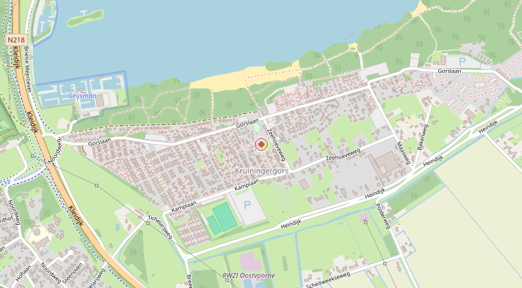 Kaart van de omgeving van de melding