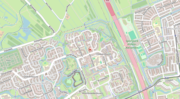 Kaart van de omgeving van de melding
