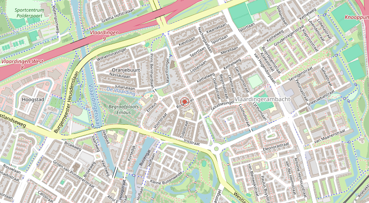 Kaart van de omgeving van de melding