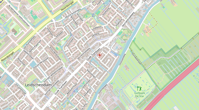 Kaart van de omgeving van de melding