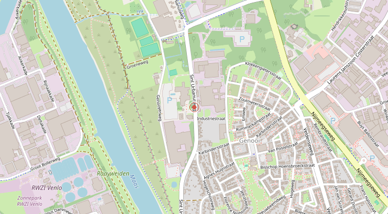 Kaart van de omgeving van de melding