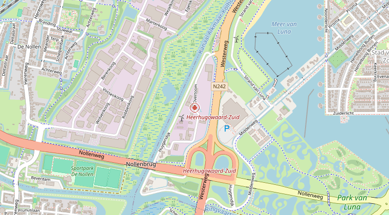Kaart van de omgeving van de melding