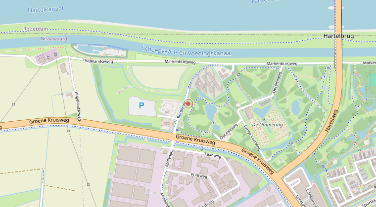 Kaart van de omgeving van de melding