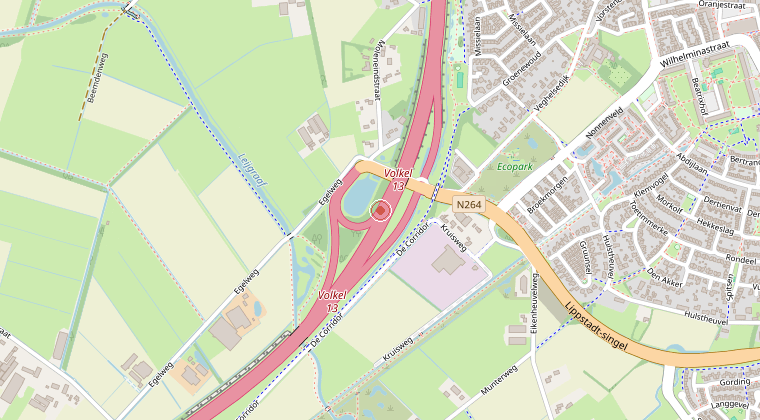 Kaart van de omgeving van de melding