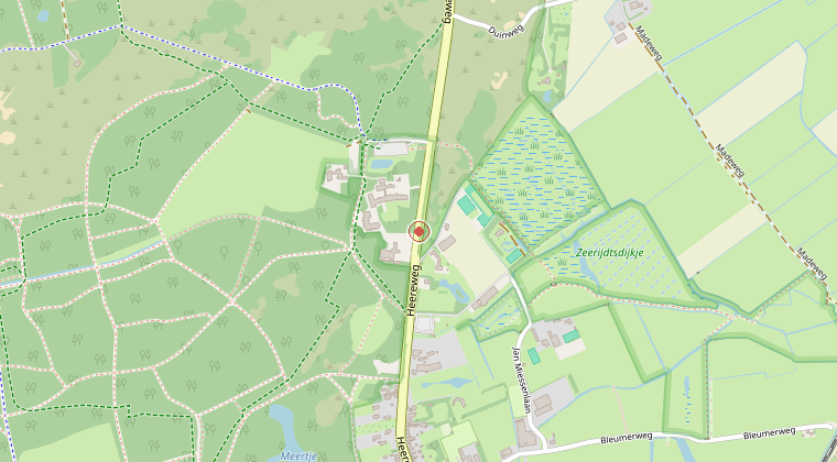 Kaart van de omgeving van de melding