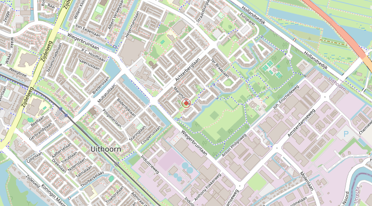 Kaart van de omgeving van de melding