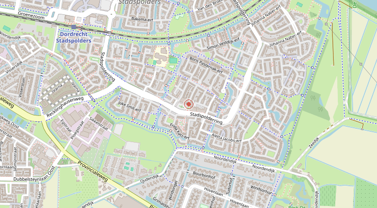 Kaart van de omgeving van de melding