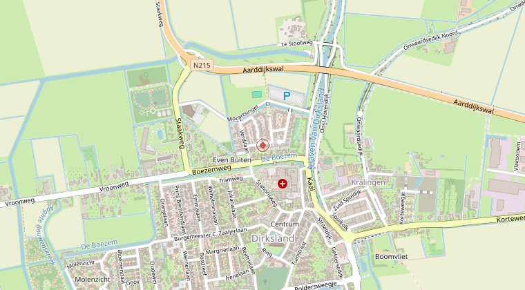 Kaart van de omgeving van de melding