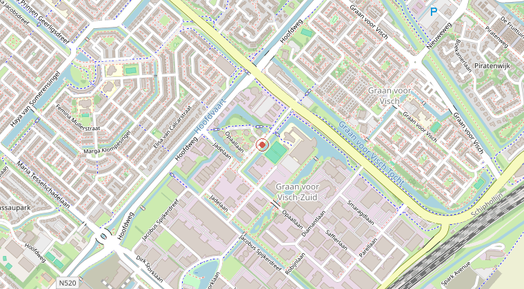 Kaart van de omgeving van de melding