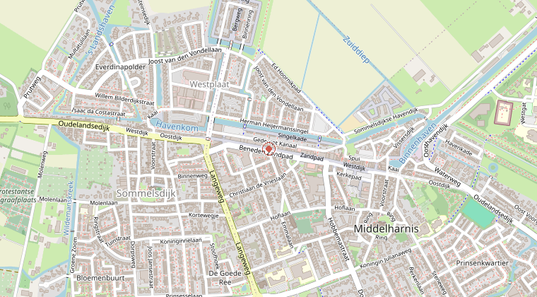 Kaart van de omgeving van de melding