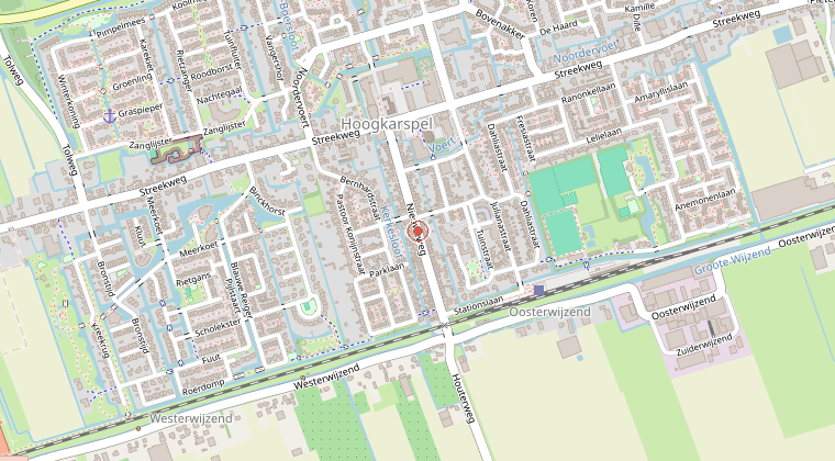 Kaart van de omgeving van de melding