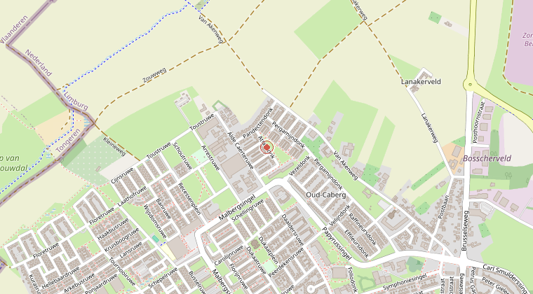 Kaart van de omgeving van de melding