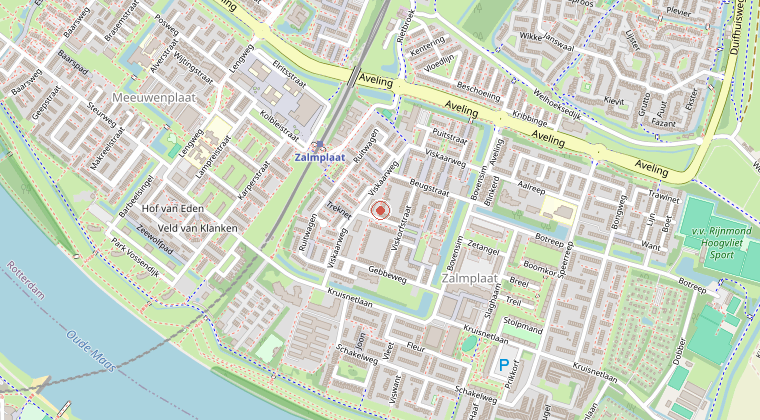 Kaart van de omgeving van de melding