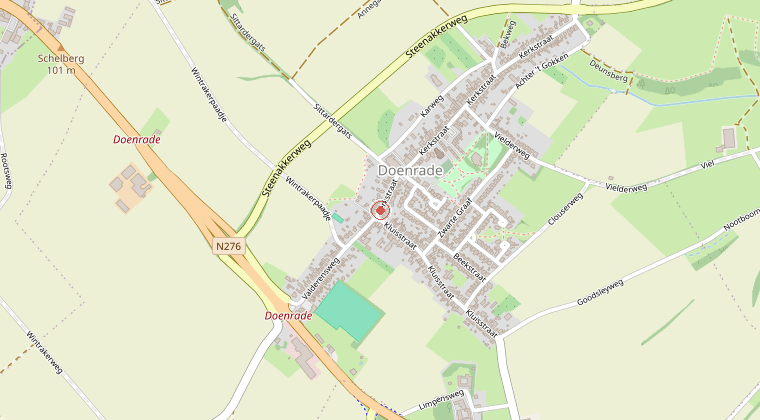 Kaart van de omgeving van de melding