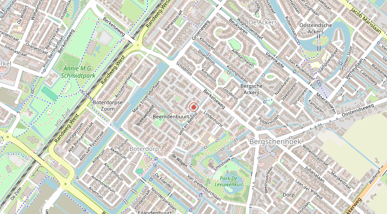Kaart van de omgeving van de melding