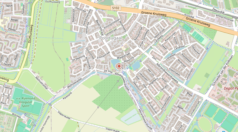 Kaart van de omgeving van de melding