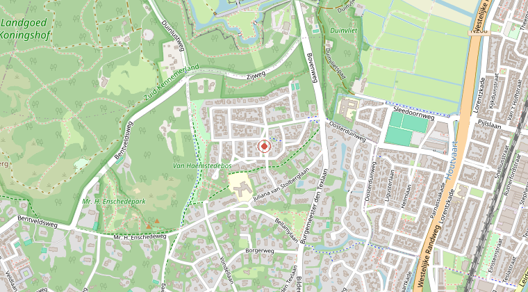 Kaart van de omgeving van de melding