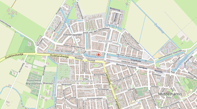 Kaart van de omgeving van de melding