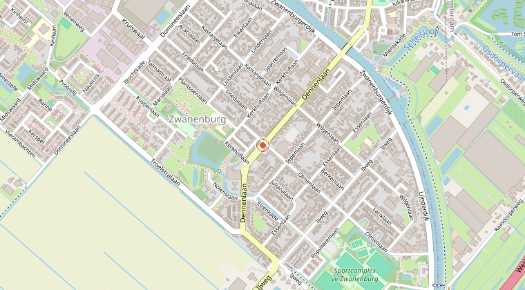 Kaart van de omgeving van de melding