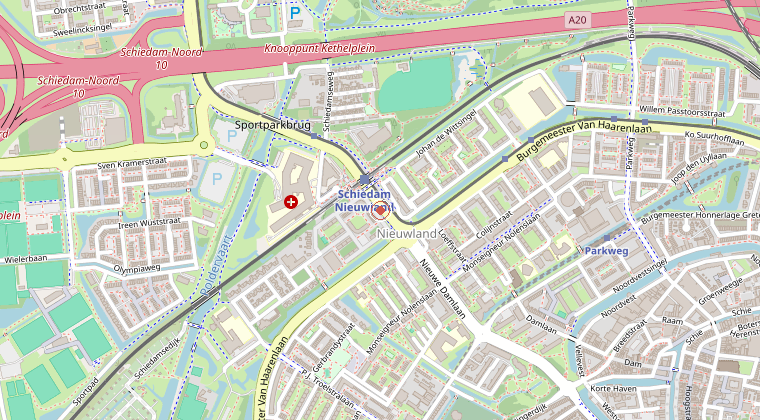 Kaart van de omgeving van de melding