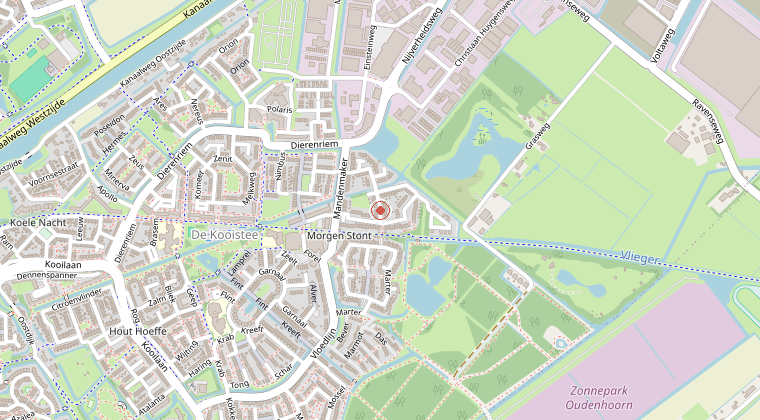 Kaart van de omgeving van de melding