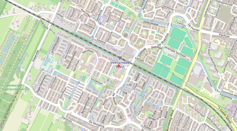 Kaart van de omgeving van de melding