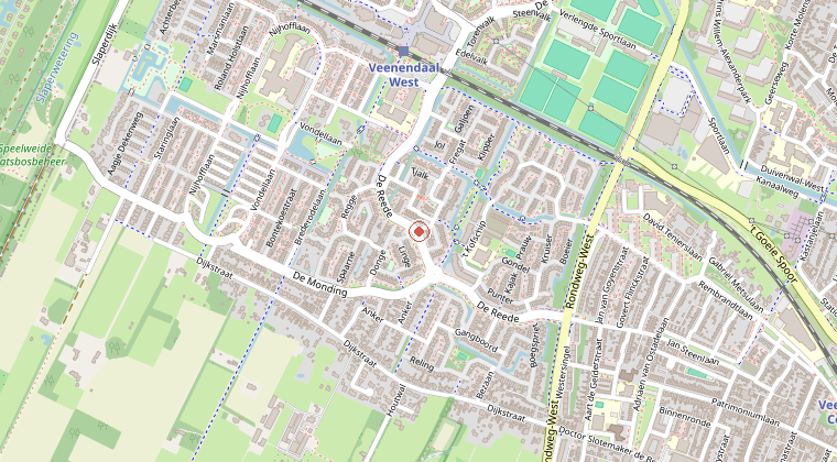 Kaart van de omgeving van de melding