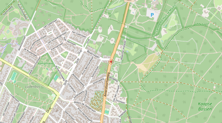 Kaart van de omgeving van de melding