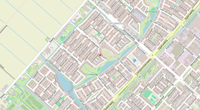 Kaart van de omgeving van de melding