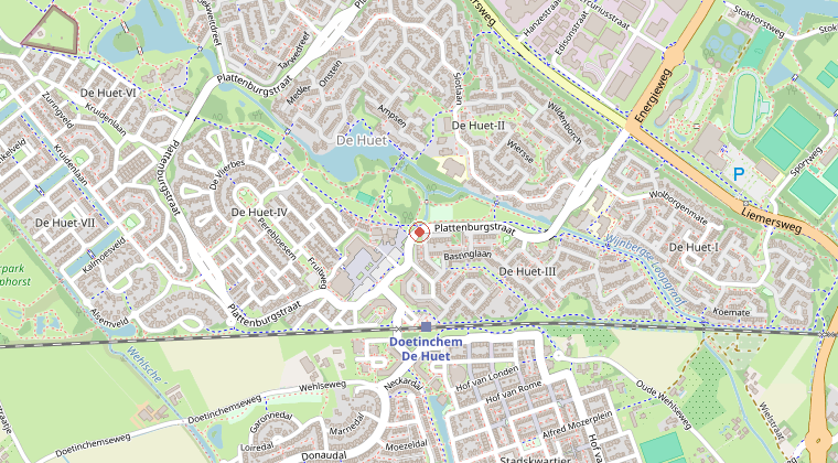Kaart van de omgeving van de melding