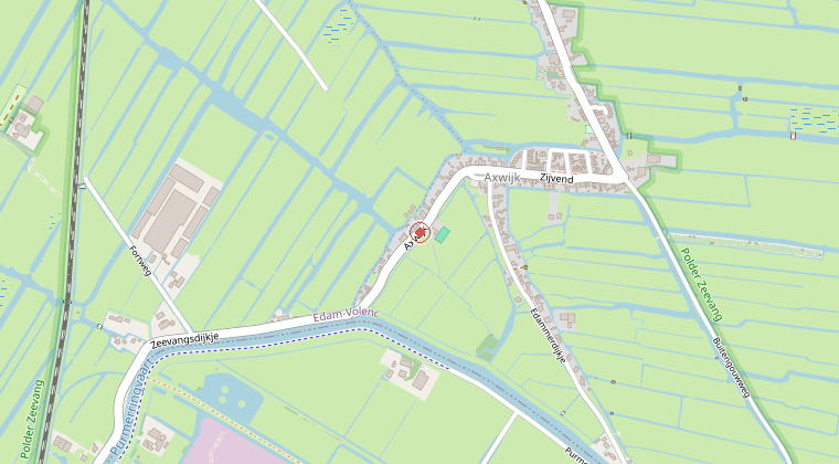 Kaart van de omgeving van de melding
