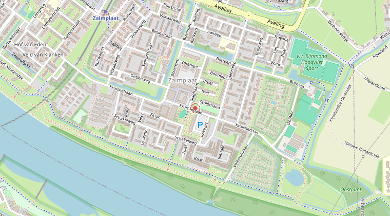 Kaart van de omgeving van de melding